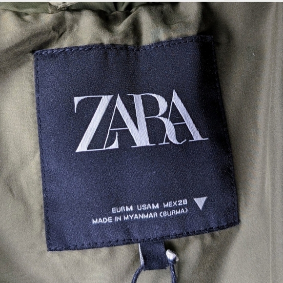 Zara Contrasting Oversized Long Puffer Coat - Picture 4 of 4